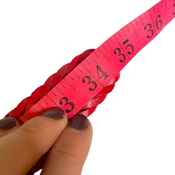 Braided Red Leather Belt ❤️ - Picture 5 of 5